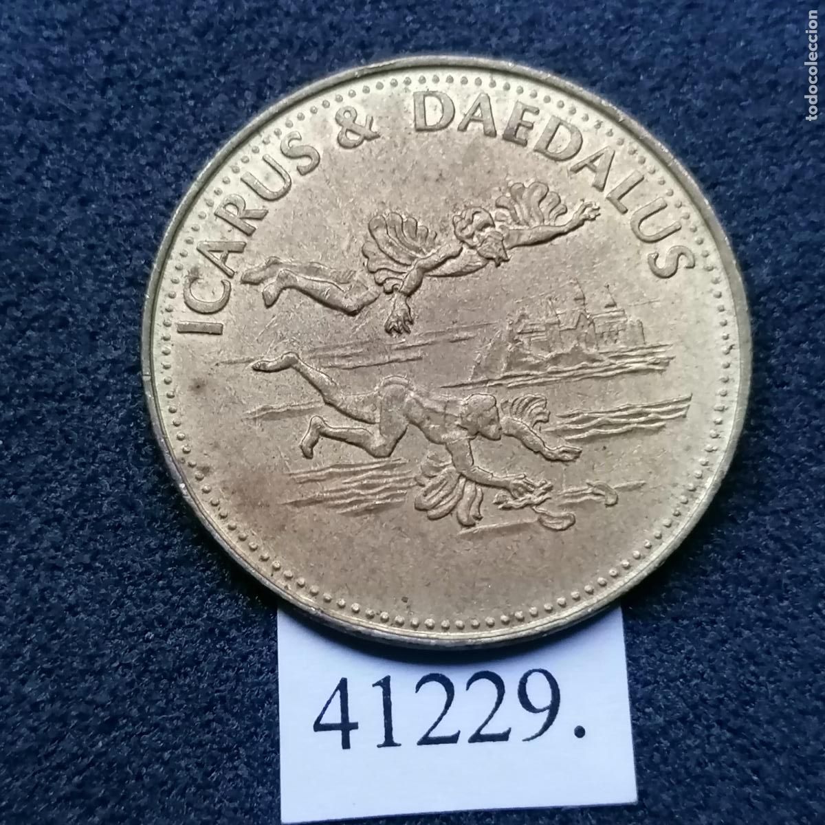 Monedas locales: ficha Shell, Icarus y Daedalus, token, jet&oacute;n. - Foto 1