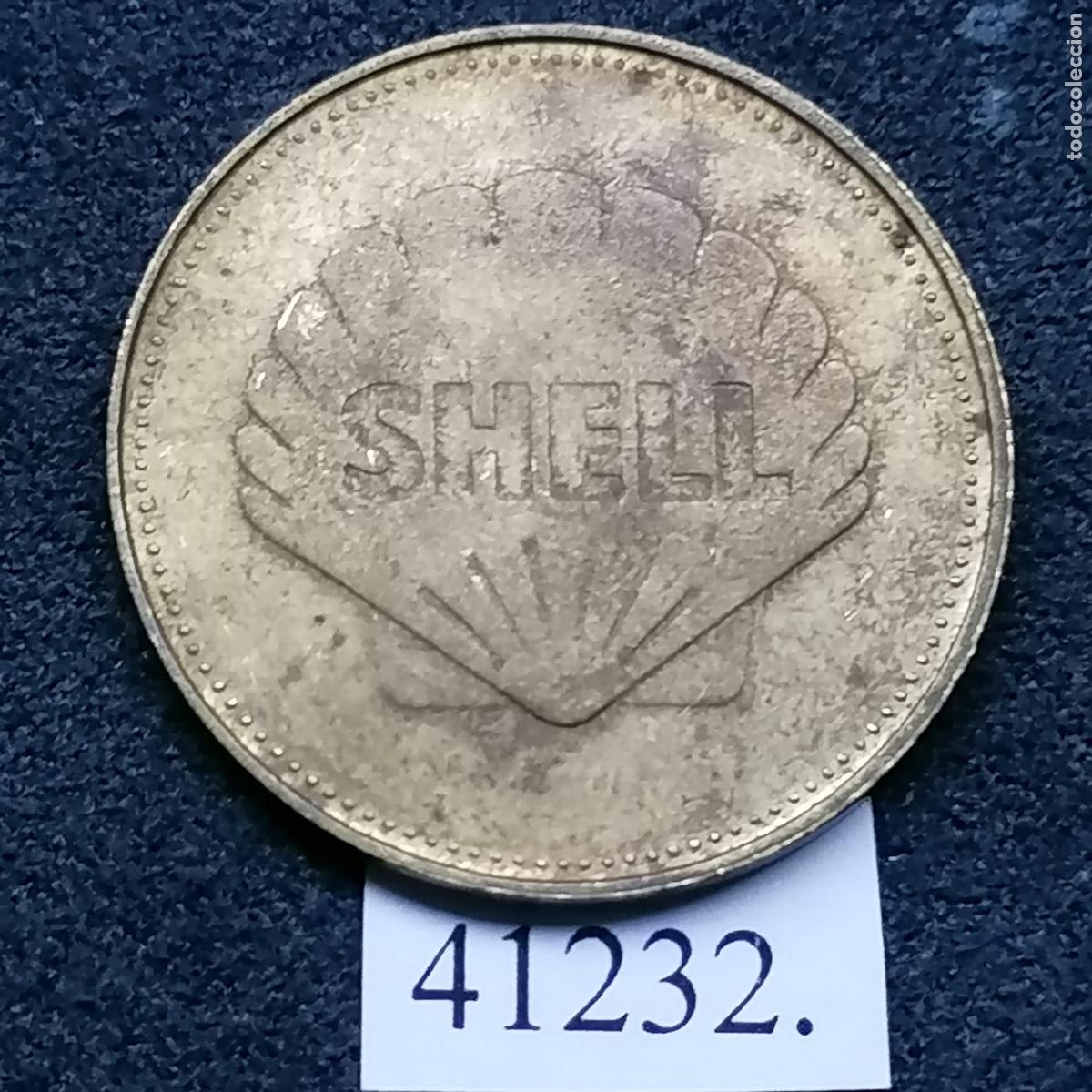 Monedas locales: ficha Shell, Armstrong y Scott, Gemini 1966,token, jet&oacute;n. - Foto 2