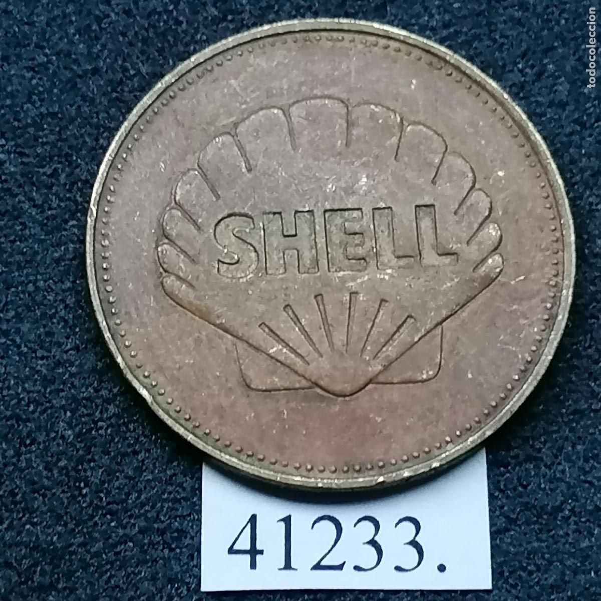 Monedas locales: ficha Shell, Bell XS1, 1947, token, jet&oacute;n. - Foto 2