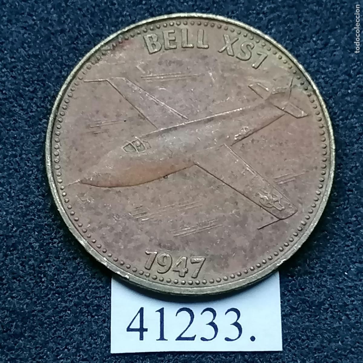 Monedas locales: ficha Shell, Bell XS1, 1947, token, jet&oacute;n. - Foto 1