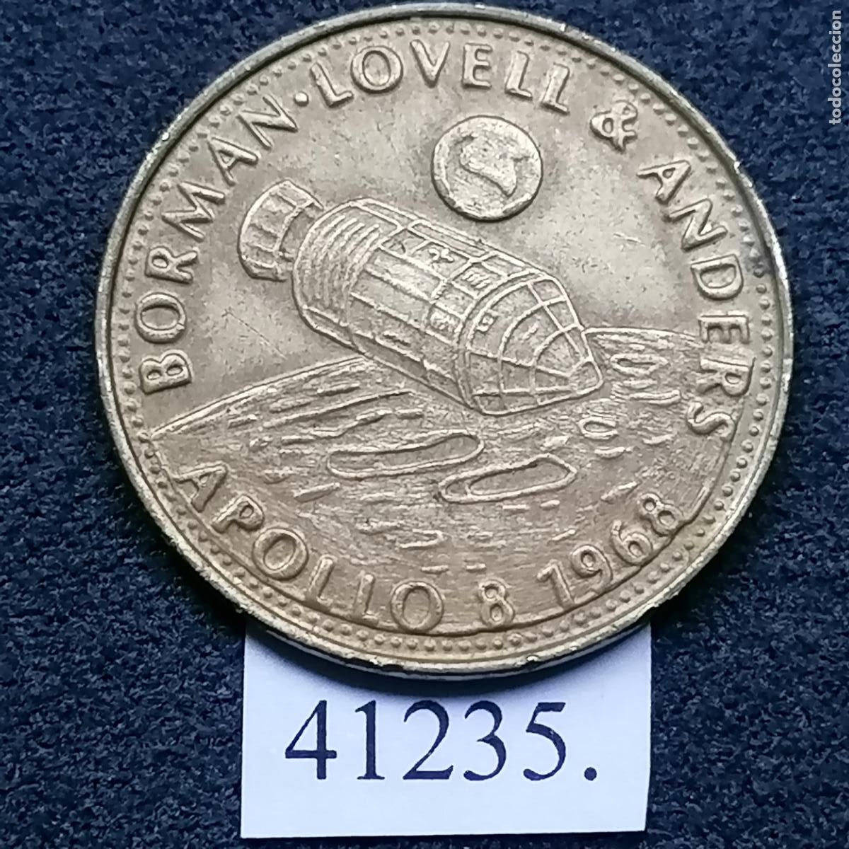 Monedas locales: ficha Shell, Apollo 8 1968, token, jet&oacute;n. - Foto 1
