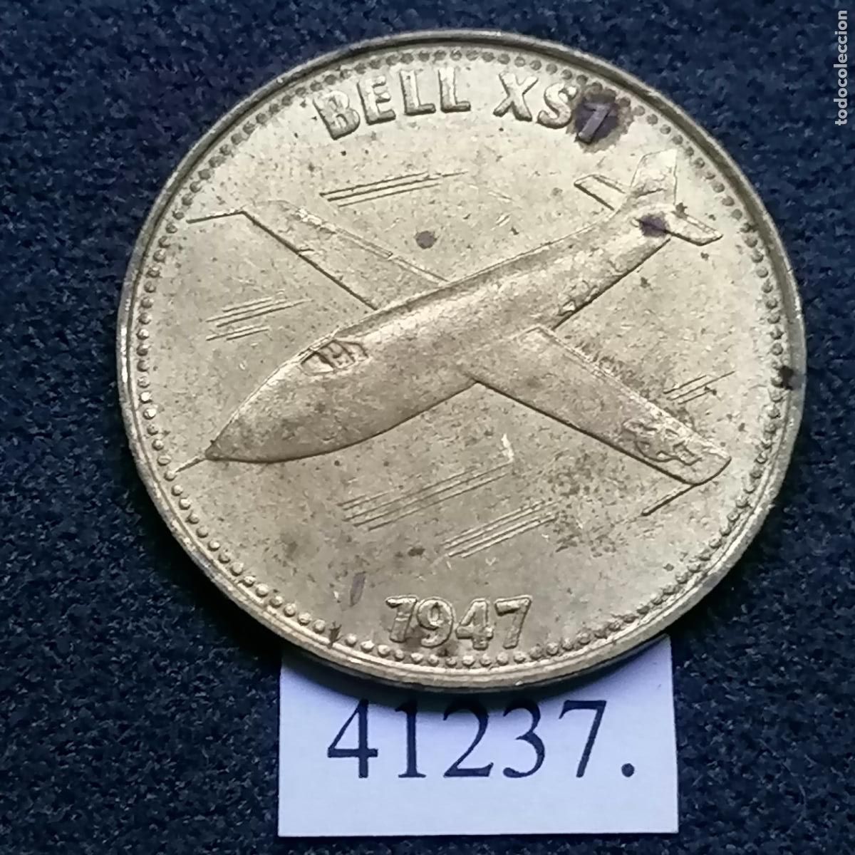 Monedas locales: ficha Shell, Bell XS1, 1947, token, jet&oacute;n. - Foto 1