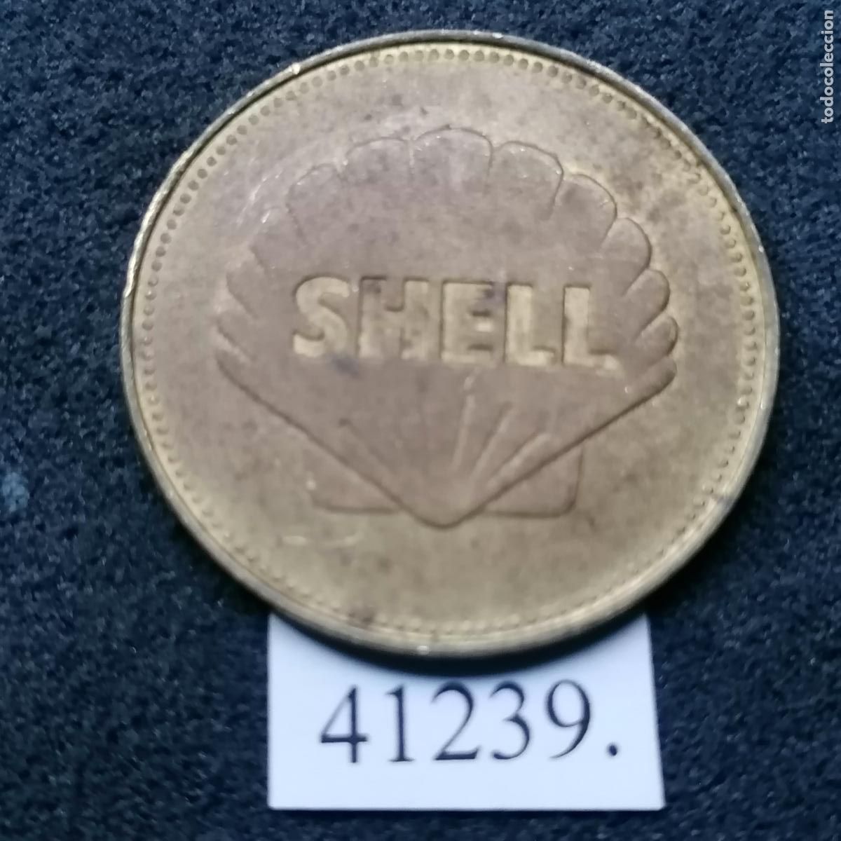 Monedas locales: ficha Shell, Louis Bleriot 1909, token, jet&oacute;n. - Foto 2