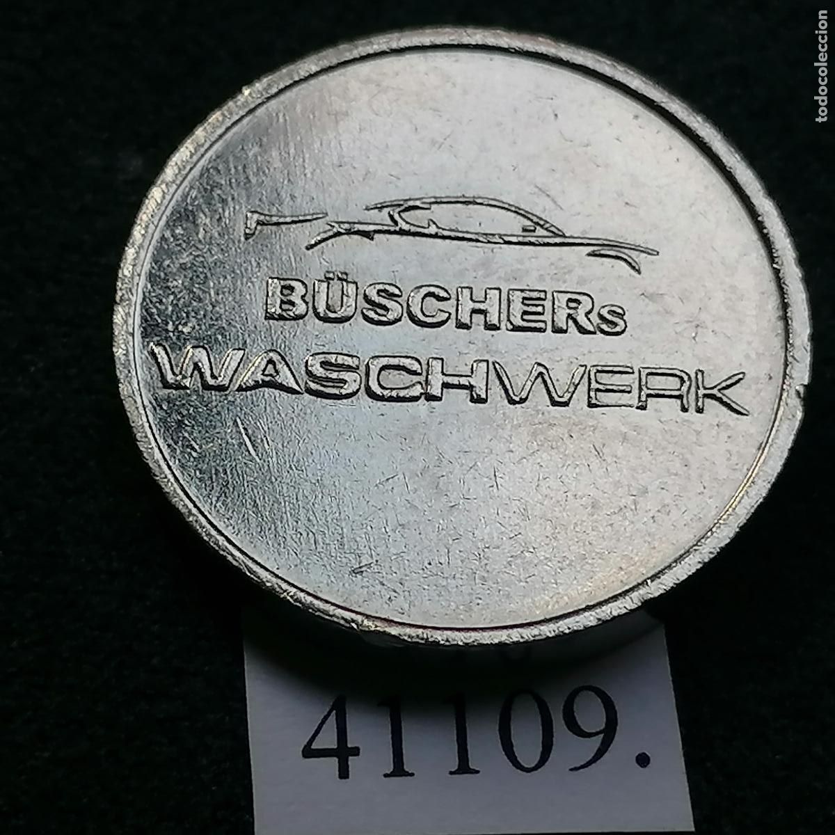 Monedas locales: ficha B&uuml;schers Autolavado, token, jet&oacute;n - Foto 1