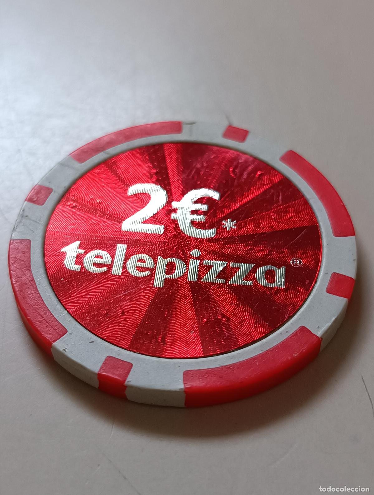 Monedas locales: Ficha Telepizza 2&euro;. Color Rojo. - Foto 1