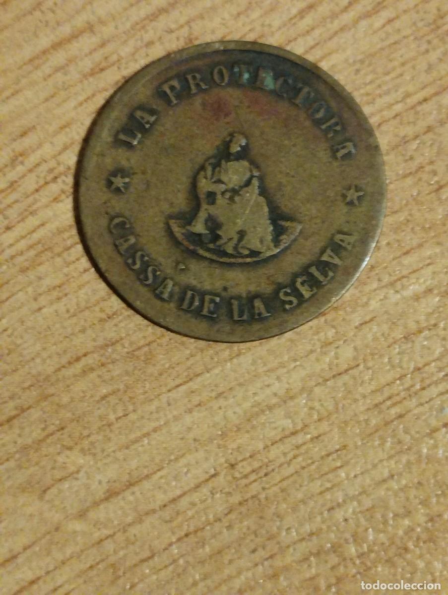 Monedas locales: FICHA LOCAL 5 CENTIMOS LA PROTECTORA DE CASSA DE LA SELVA - Foto 2