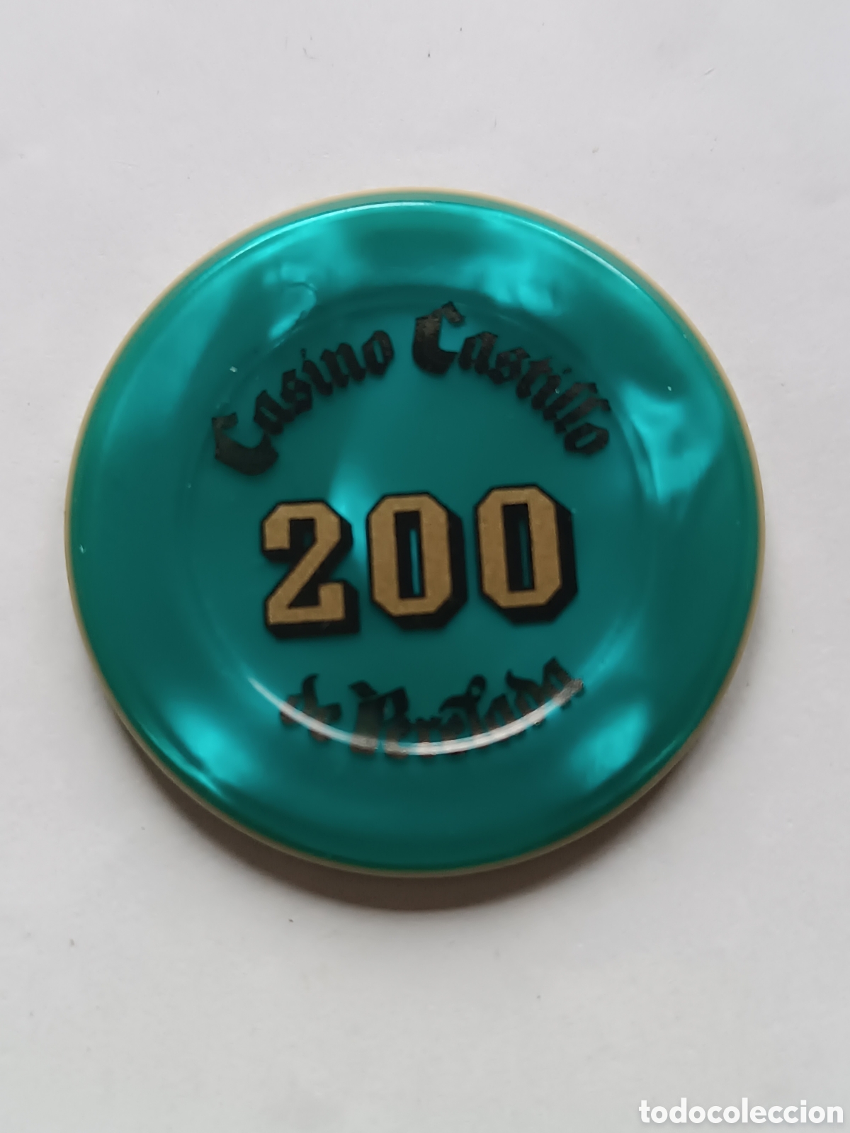 Monedas locales: Ficha casino 200 pesetas CASTILLO DE PERALADA - Foto 2
