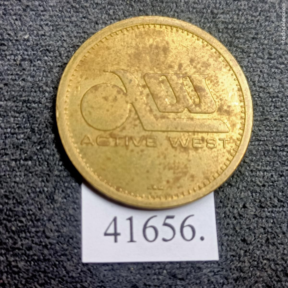 Monedas locales: Ficha EEUU, Los Angeles, Active West, token, jet&oacute;n - Foto 1