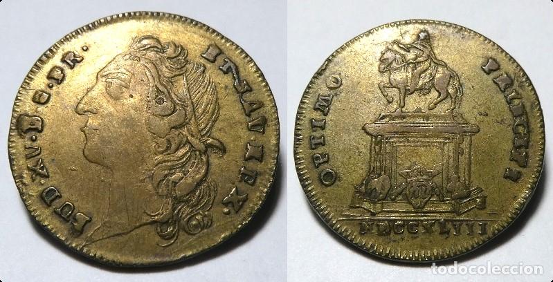 Monedas locales: Jet&oacute;n de Luis XV Optimo Principi , Nuremberg - Foto 1