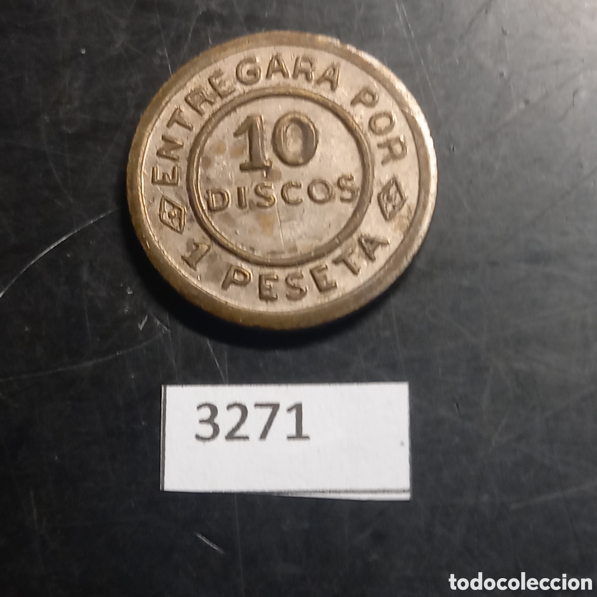 Monedas locales: Ficha dineraria factor&iacute;a naval 10 discos - Foto 2