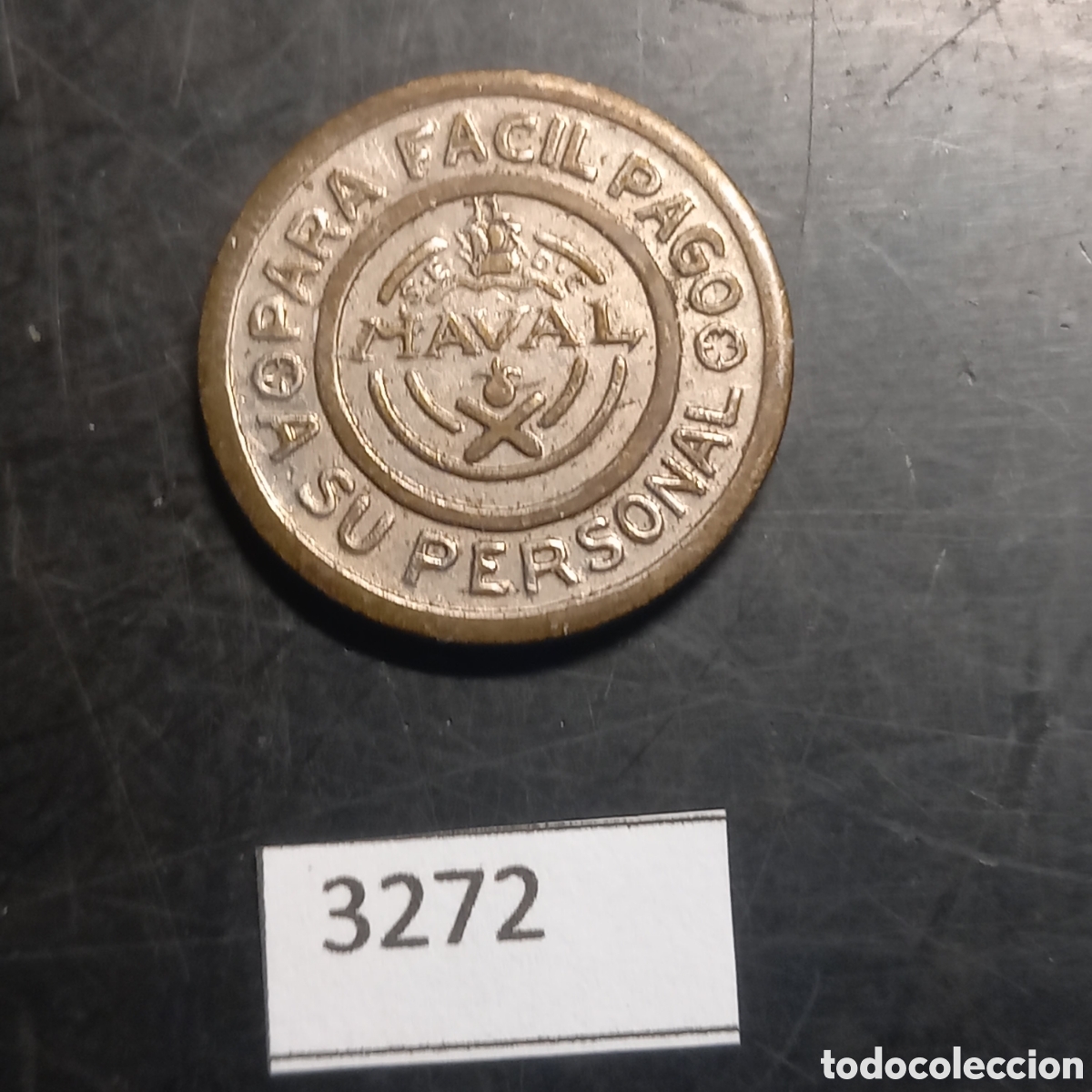 Monedas locales: Ficha dineraria factor&iacute;a naval 10 discos - Foto 1