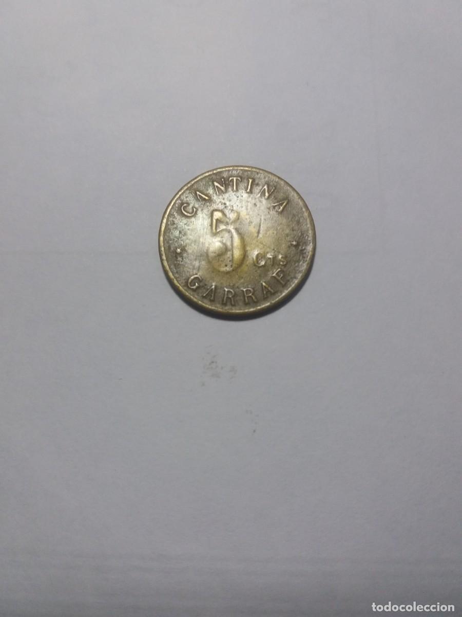 Monedas locales: Ficha 5 C&egrave;ntims CANTINA GARRAF - Foto 1