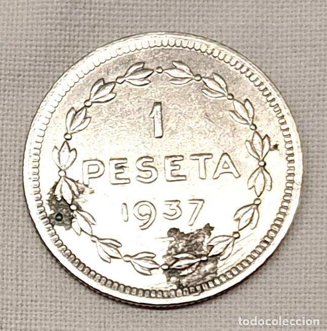 Monedas locales: Gobierno de Euzkadi a&ntilde;o 1937 1 peseta - Foto 2