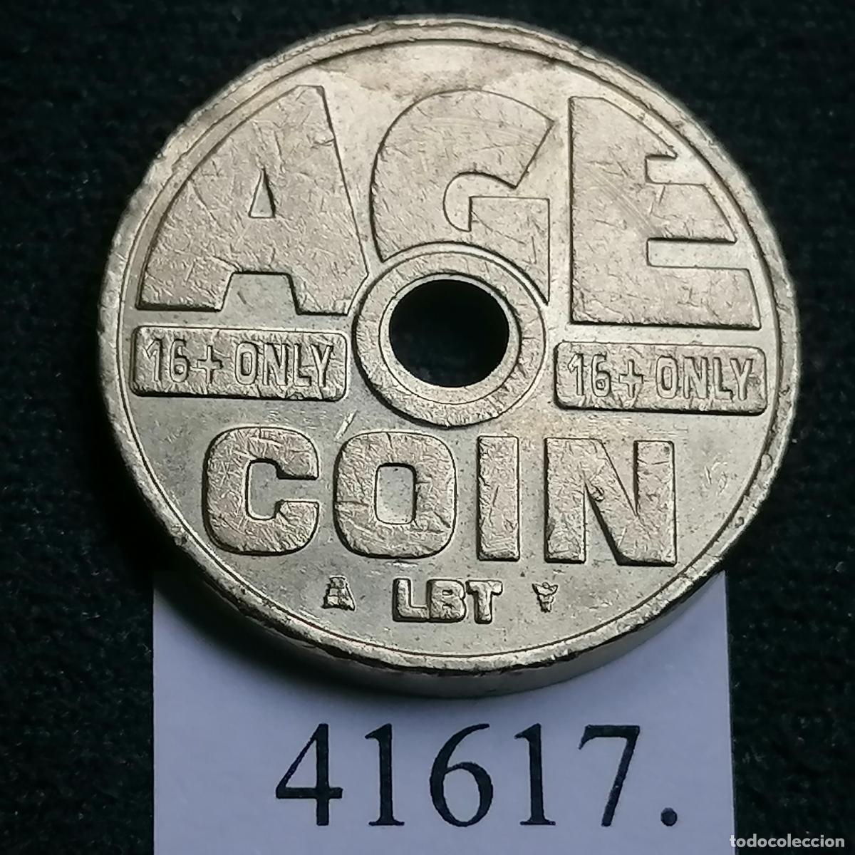 Monedas locales: Ficha Holanda Age Control LBT, Control de edad tabaco, token, jeton, - Foto 1