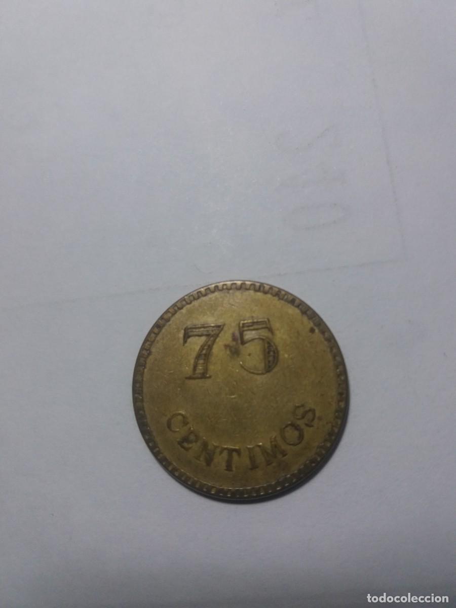 Monedas locales: Ficha 75 C&eacute;ntimos ANTEQUERA (M&aacute;laga) - Foto 2