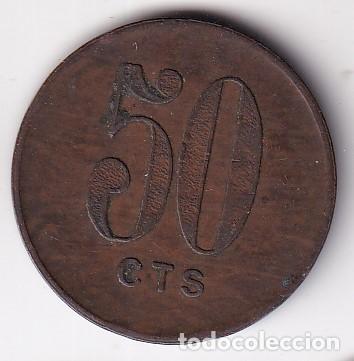 Monedas locales: FICHA DE 50 CENTIMOS SIN IDENTIFICAR (MONEDA) - Foto 1