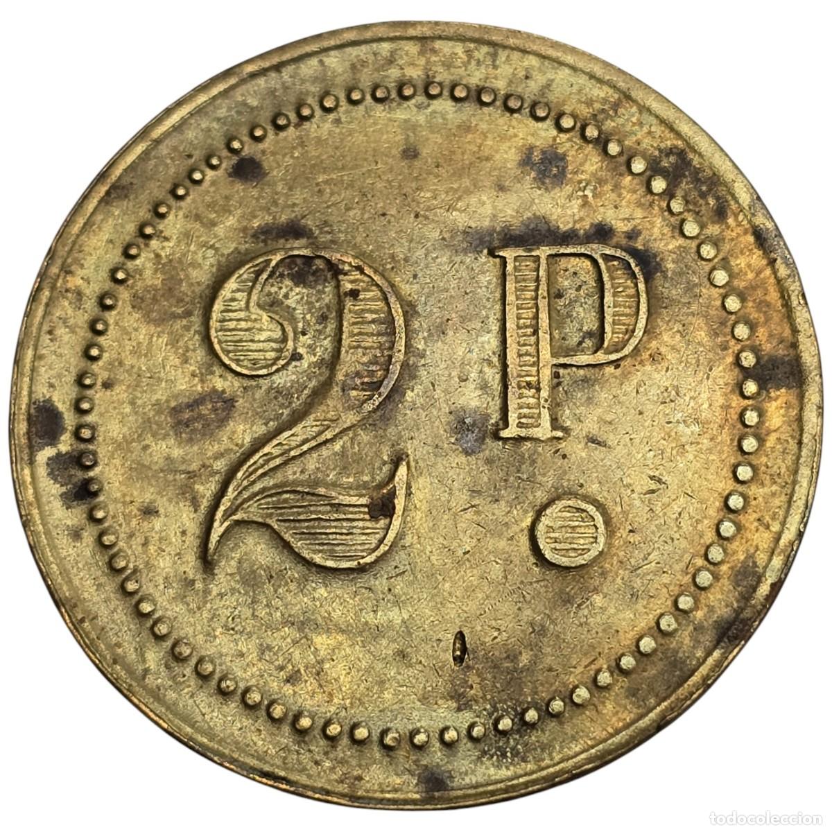 Monedas locales: FICHA CASINO 2 PESETAS. - Foto 2