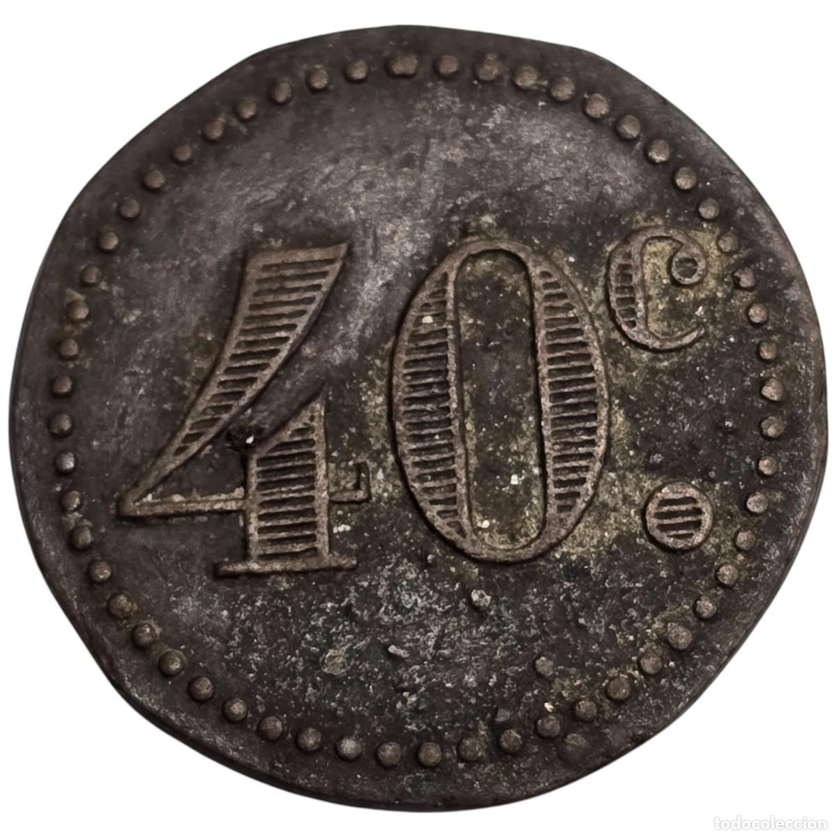 Monedas locales: FICHA CASINO 40 CENTIMOS. - Foto 2