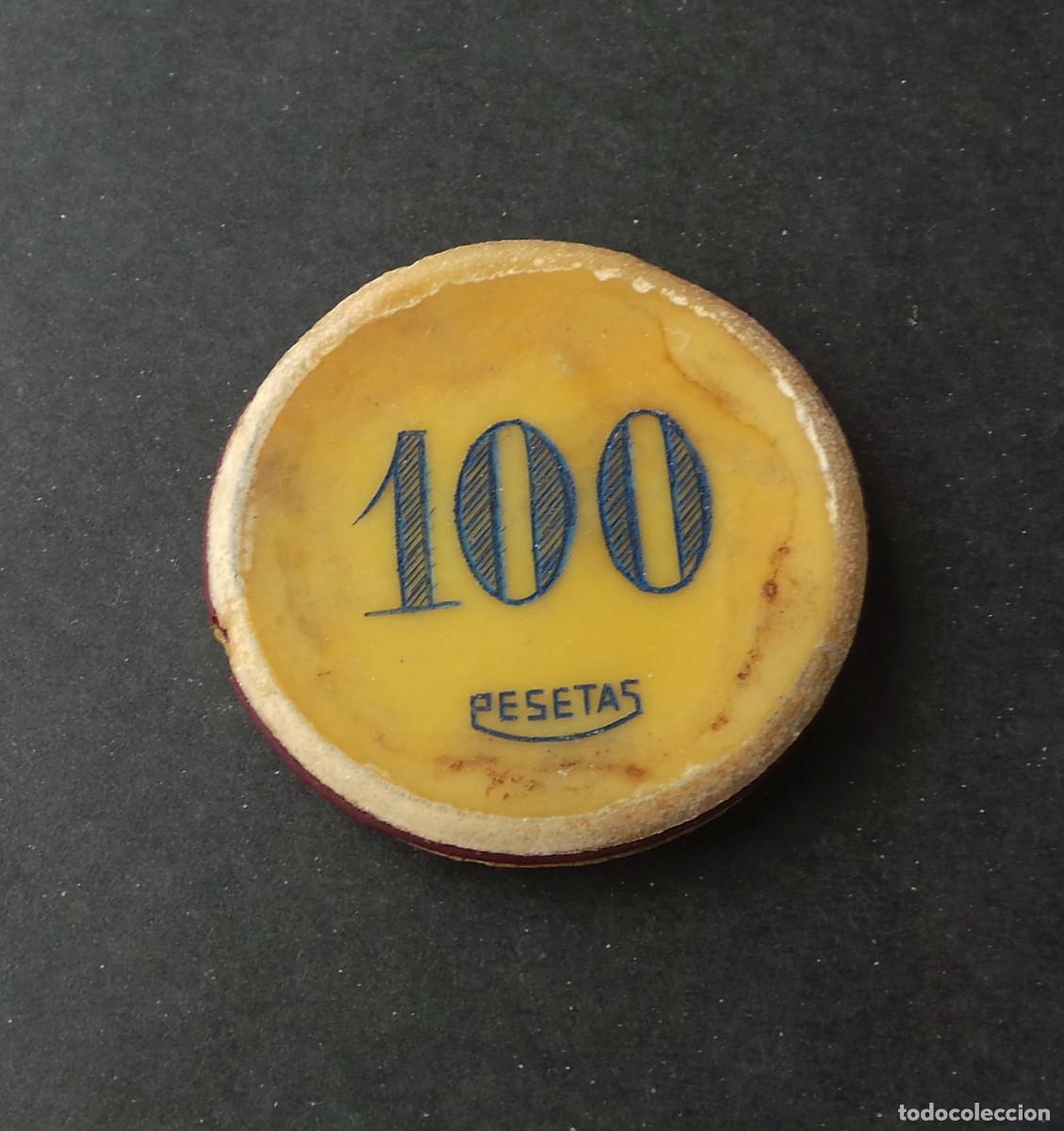 Monedas locales: FICHA CASINO, CELULOIDE. 100 PESETAS. - Foto 2