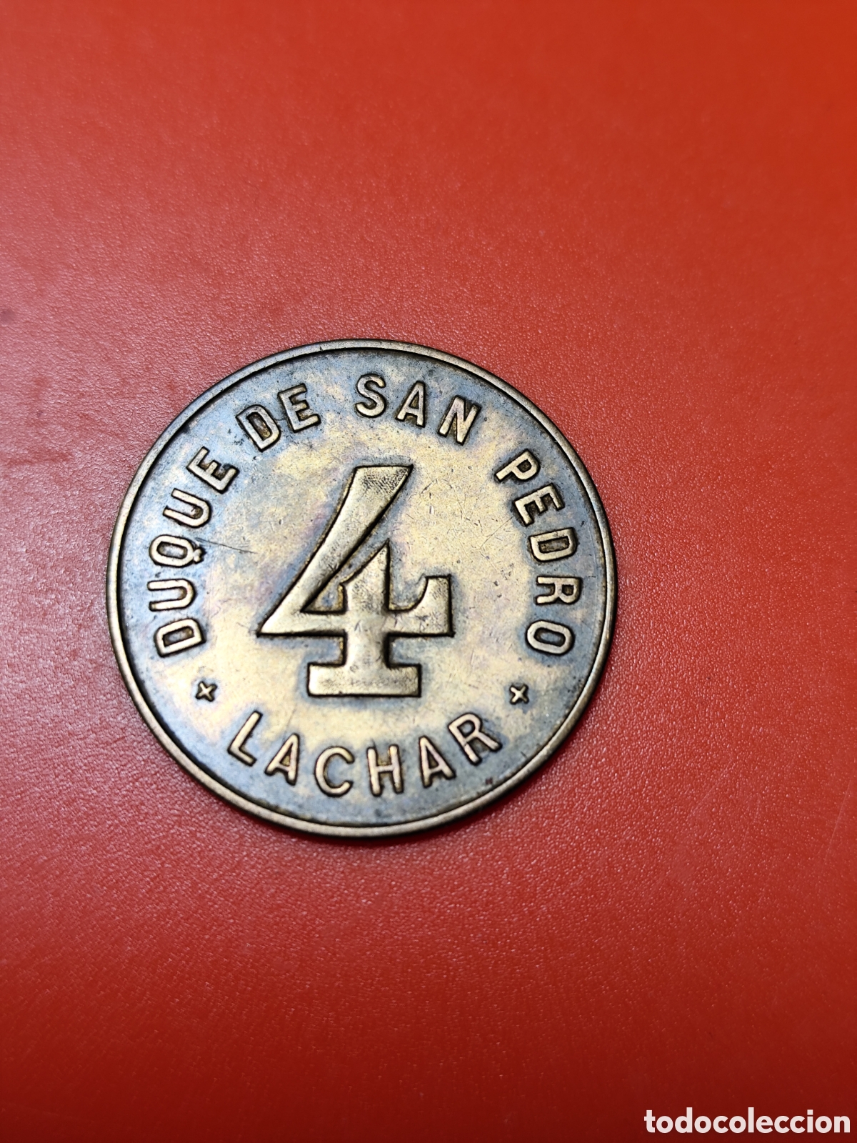 Monedas locales: Moneda valor 4 de Se&ntilde;oria de Lachar (Granada) - Foto 1