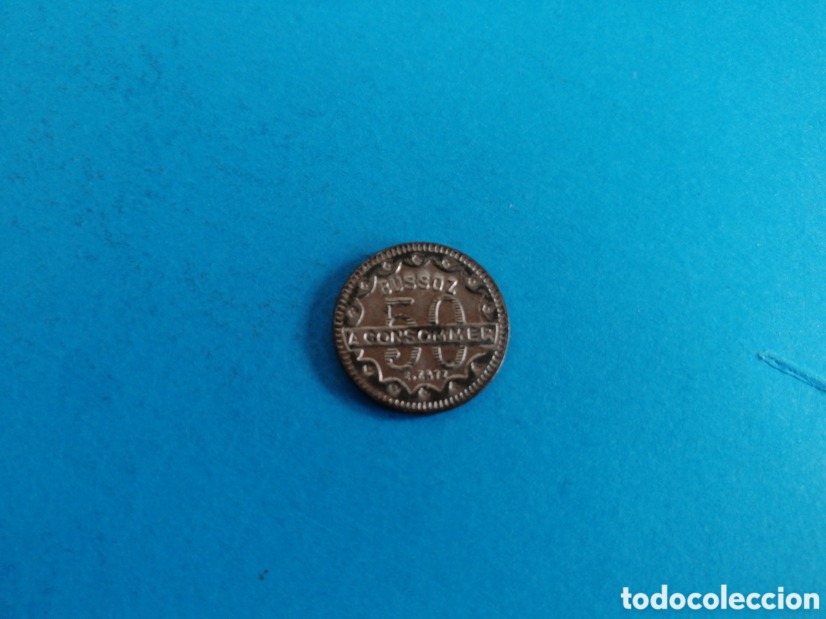 Monedas locales: 50 centimes Bussoz consumision - Foto 2