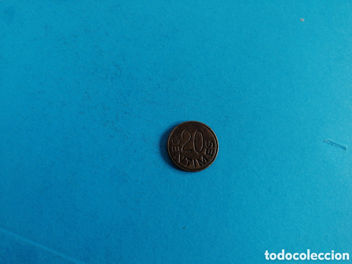 Monedas locales: Ficha de 20 centimes a identificar - Foto 1