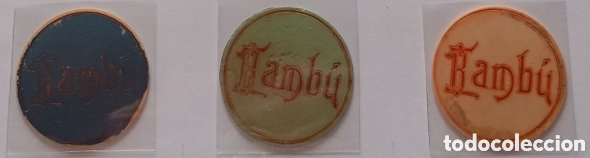 Monedas locales: FICHAS CELULOIDE FABRICA PAPELERAS BAMBU ALCOY - Foto 1