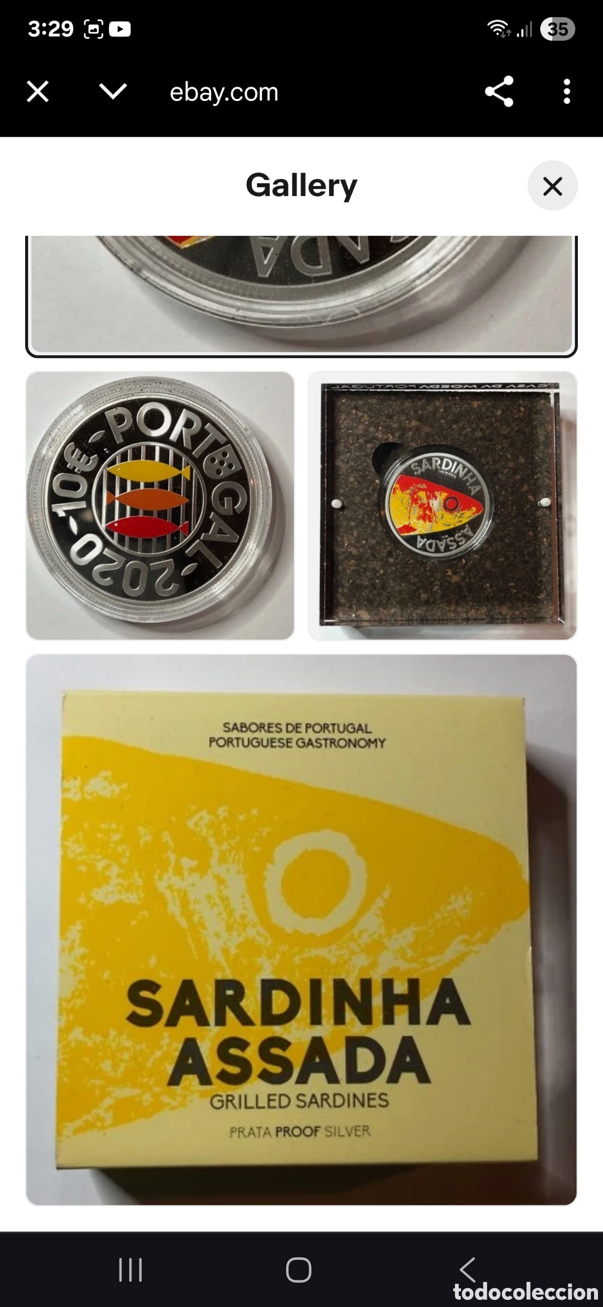 Monedas locales: Moneda de plata sardina asada - Foto 1