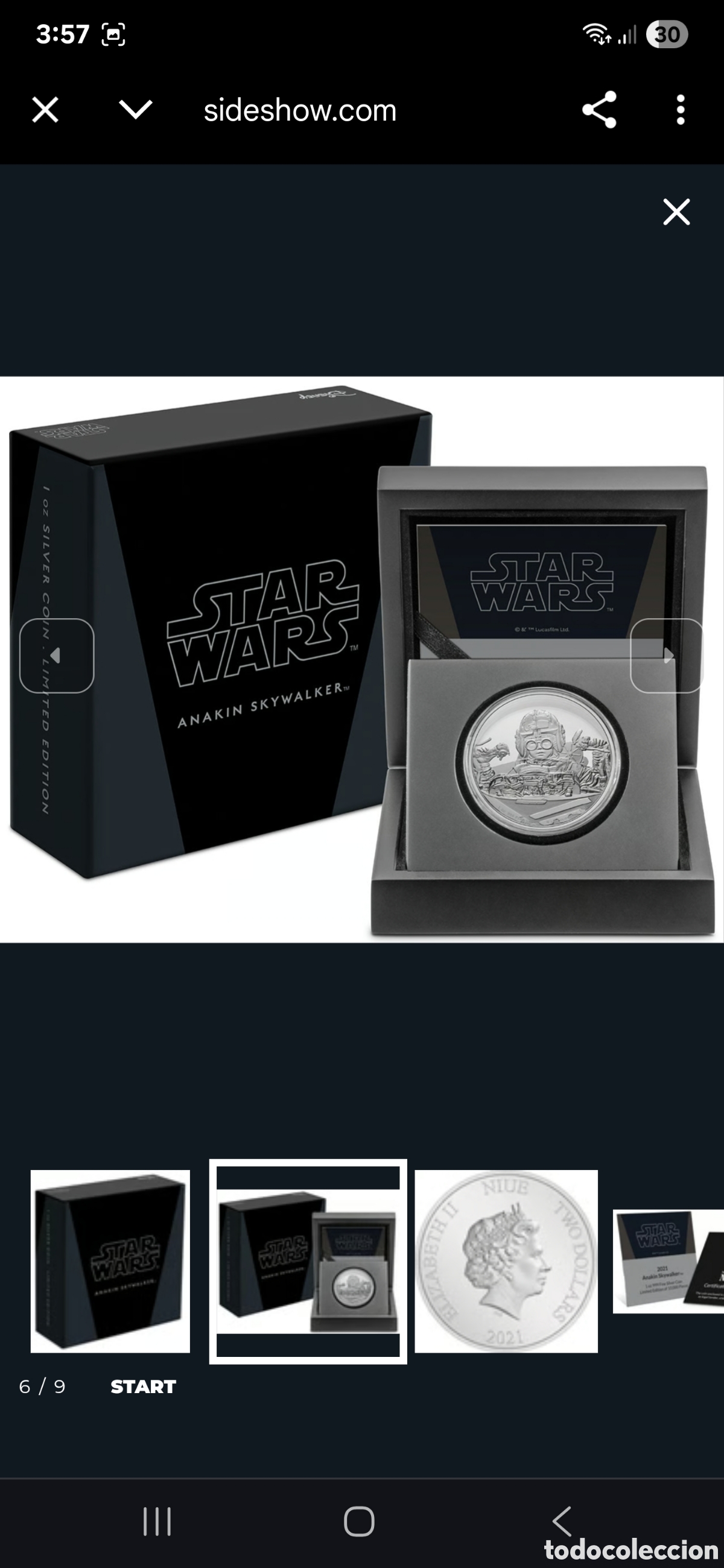 Monedas locales: Moneda de plata Star wars. - Foto 3