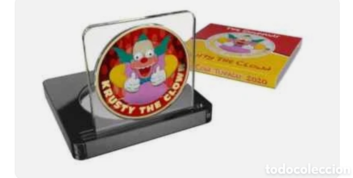 Monedas locales: Moneda de plata krusty el payaso - Foto 1
