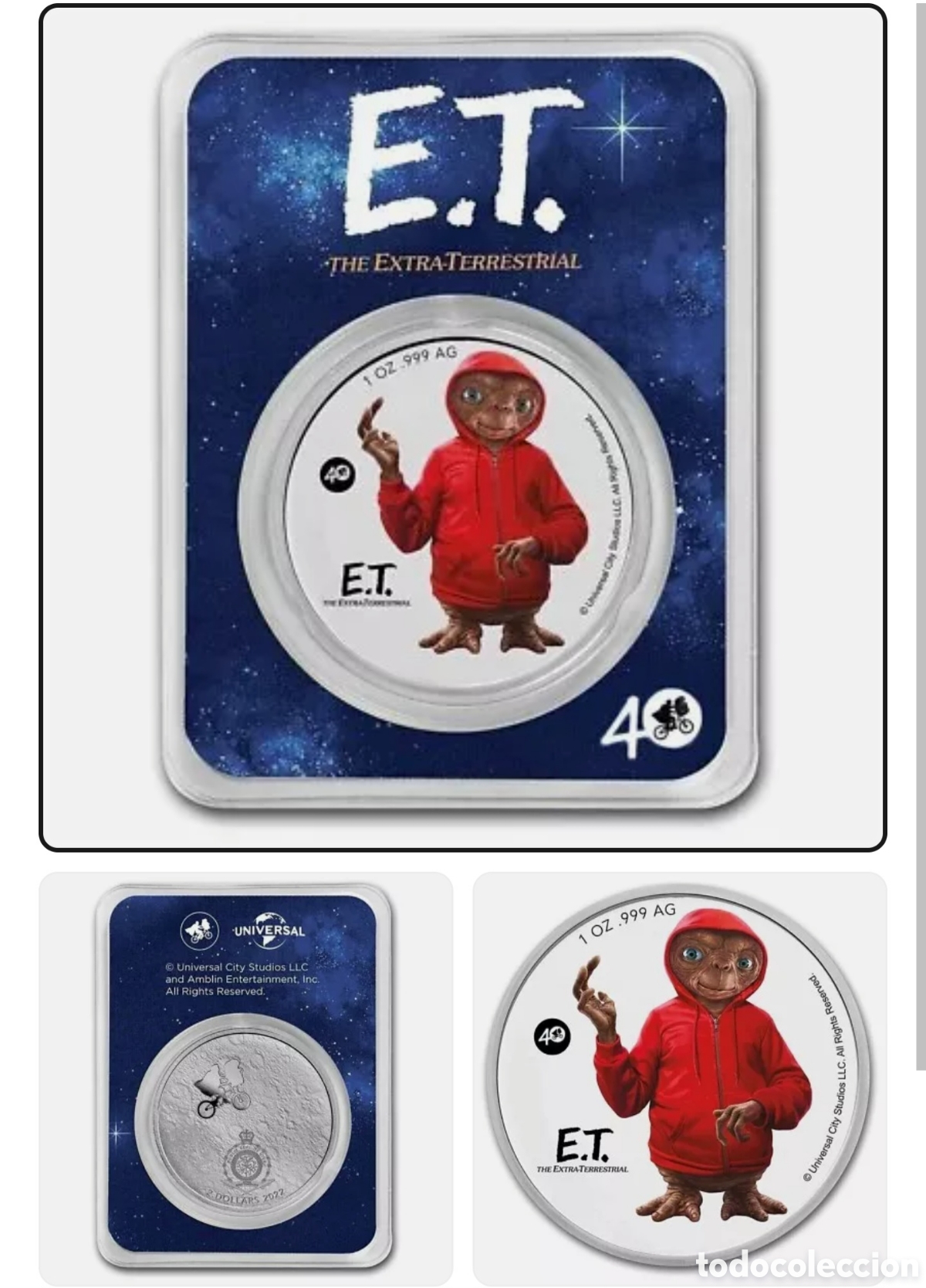 Monedas locales: Moneda de plata e.t el extraterrestre - Foto 1