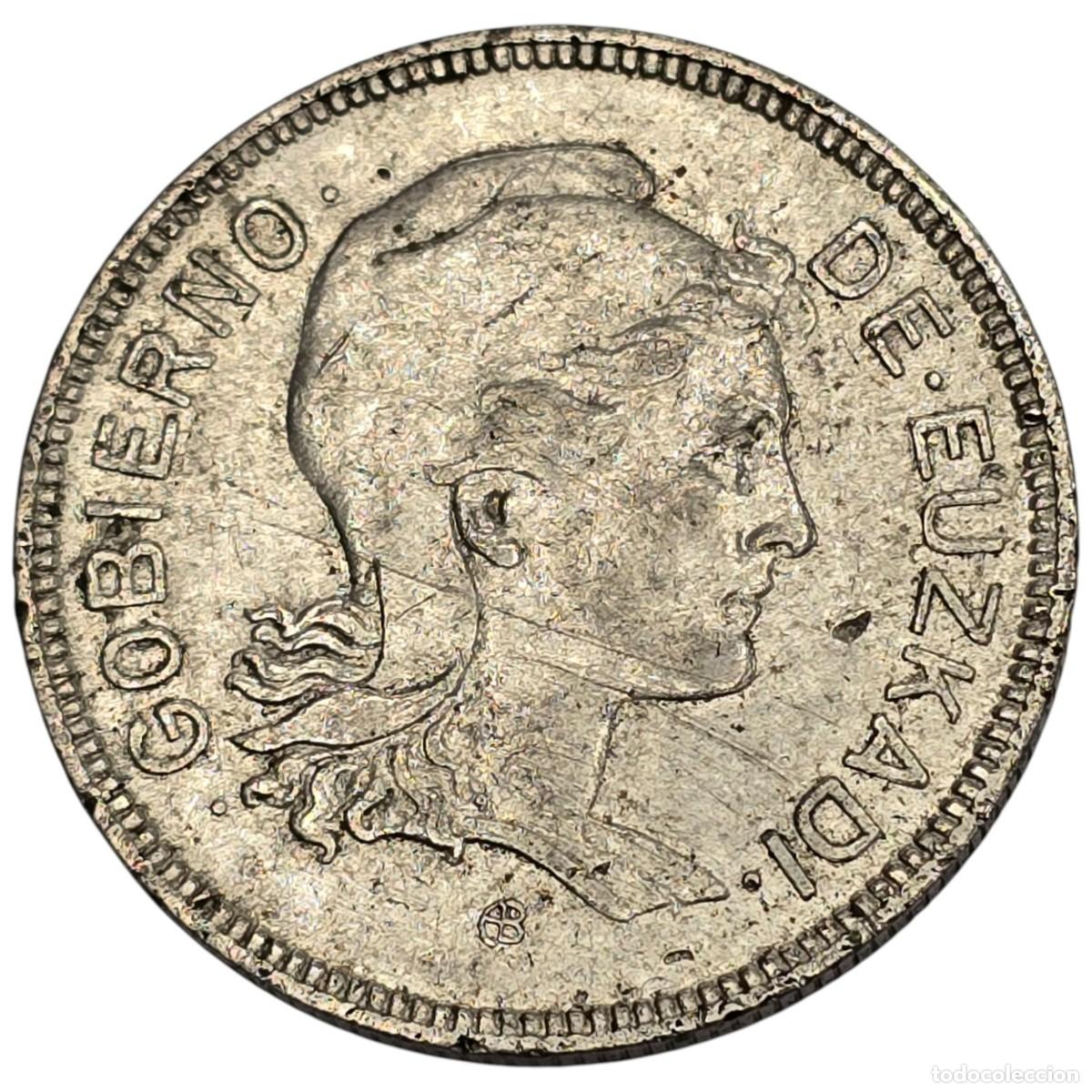 Monedas locales: GOBIERNO DE EUZKADI. 2 PESETAS. 1937. - Foto 1
