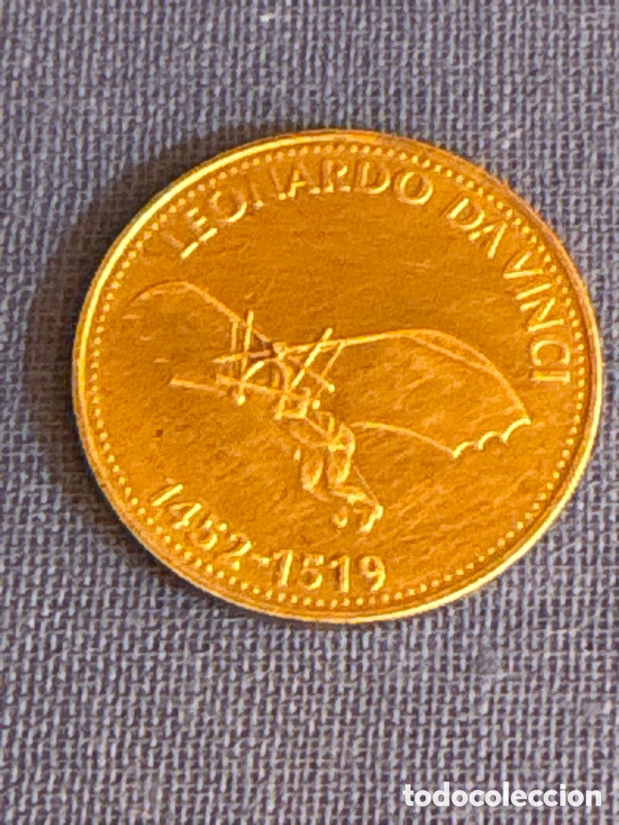Monedas locales: MONEDA DE ACEITES SHELL -LEONARDO DA VINCI - Foto 2