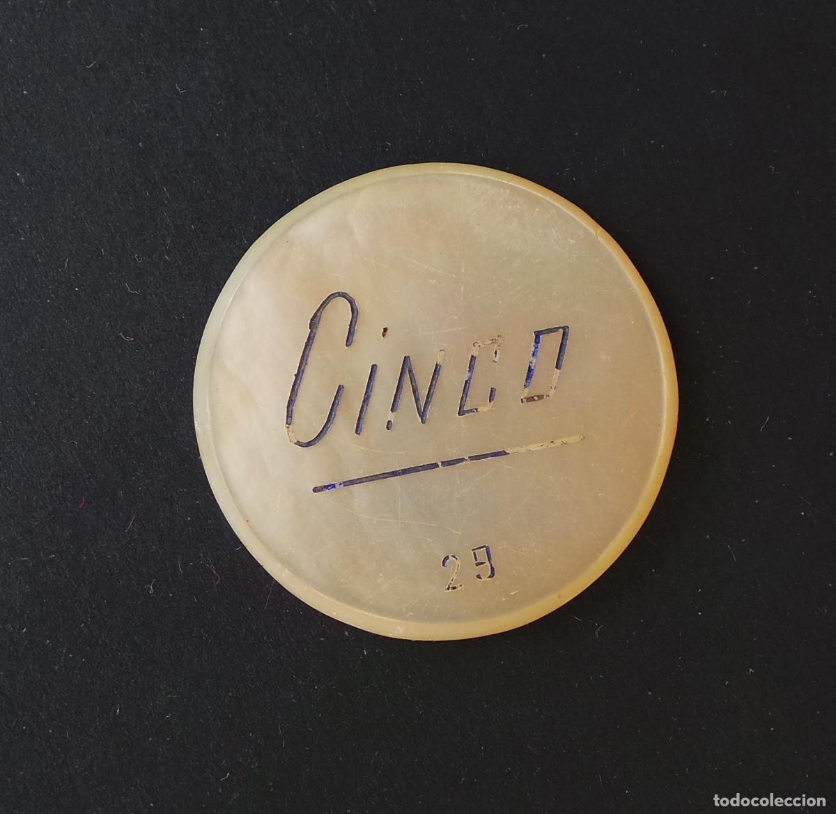 Monedas locales: FICHA DE CASINO N&Aacute;CAR. 5 PESETAS. - Foto 1