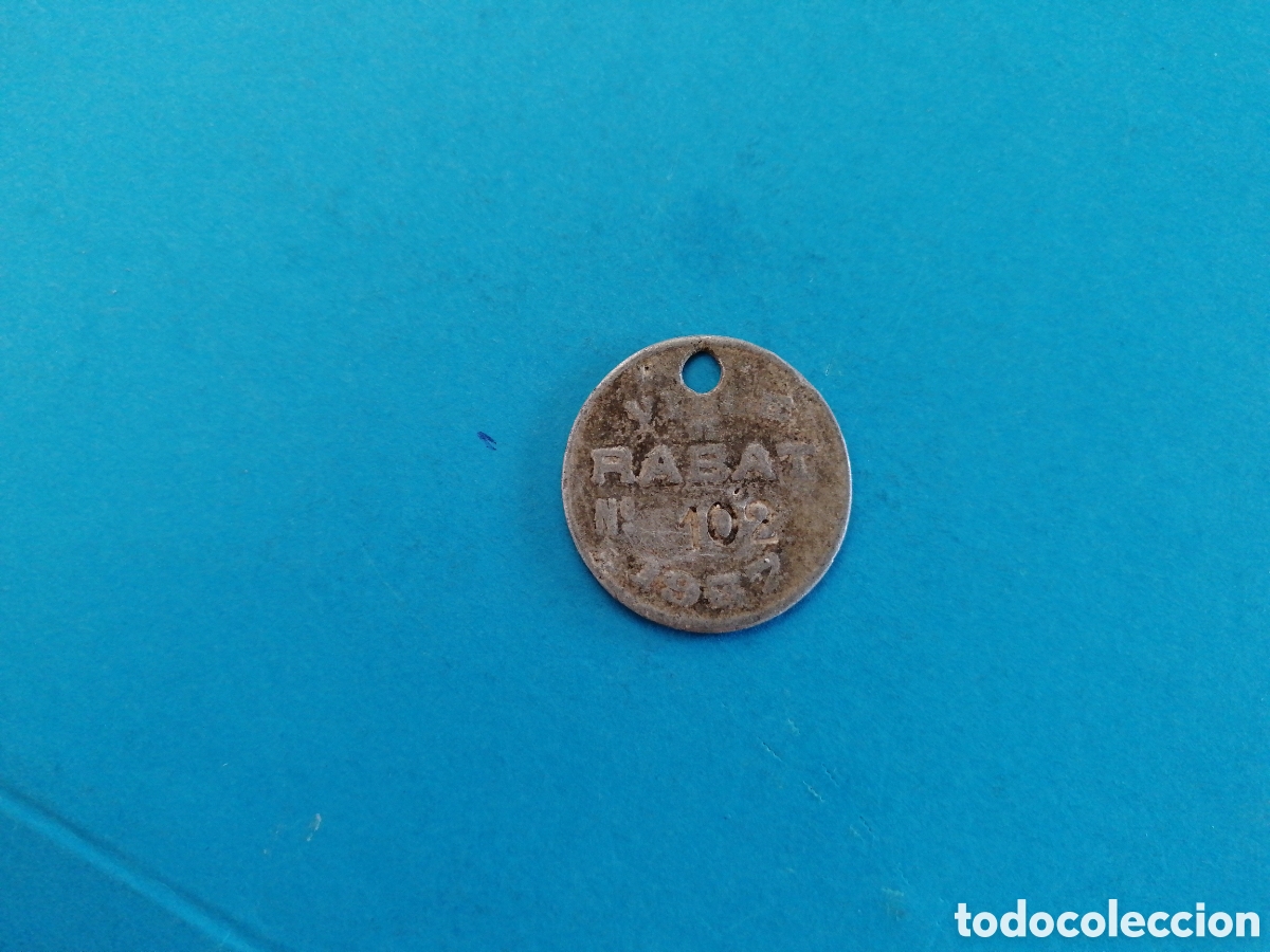 Monedas locales: Ficha Villa de Rabat 1937 - Foto 1