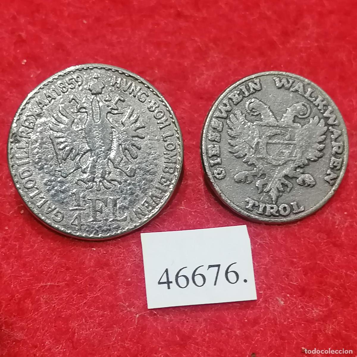 Monedas locales: Austria Lote de 2 botones monetiformes - Foto 1