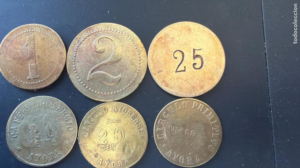 Moedas locais: Ficha procedentes de Ayora(&uacute;ltimo lote)