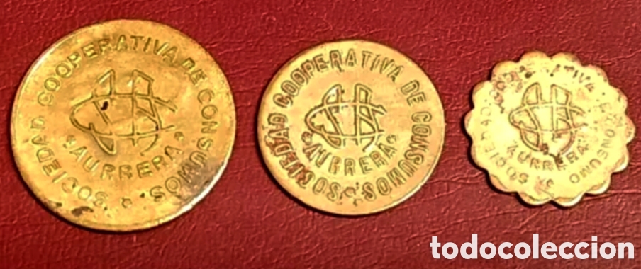 Monnaies locales: 3 FICHAS COOPERATIVA AURRERA( BIZKAIA)