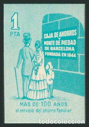 Local Coins: BARCELONA. (1980ca). Vale de 1 Peseta Caja de Ahorros del Monte de Piedad de Barcelona. SC.. BARCELO