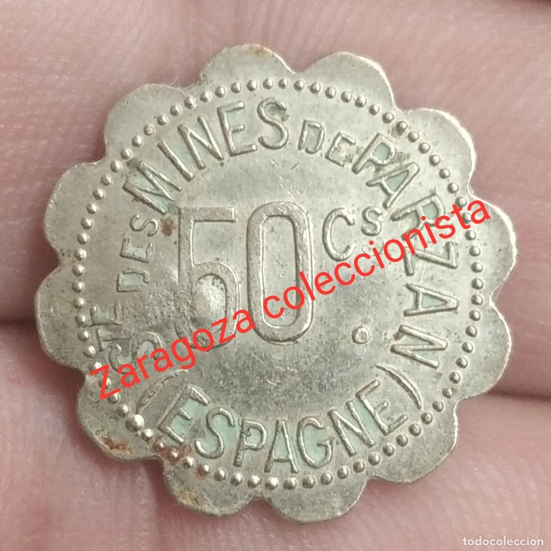 Local Coins: FICHA - MINAS DE PARZ&Aacute;N - BIELSA (HUESCA) - 50 C&Eacute;NTIMOS - RAR&Iacute;SIMA