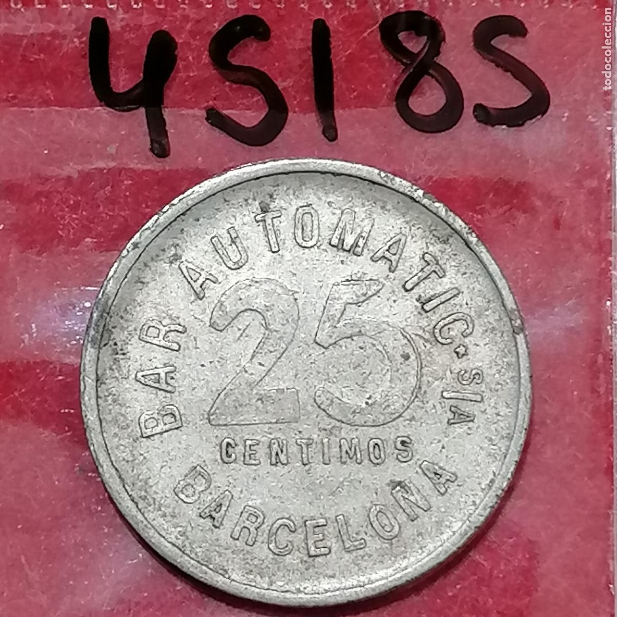 Monedas locales: Ficha Espa&ntilde;a Bar automatic Barcelona, token, jeton - Foto 2