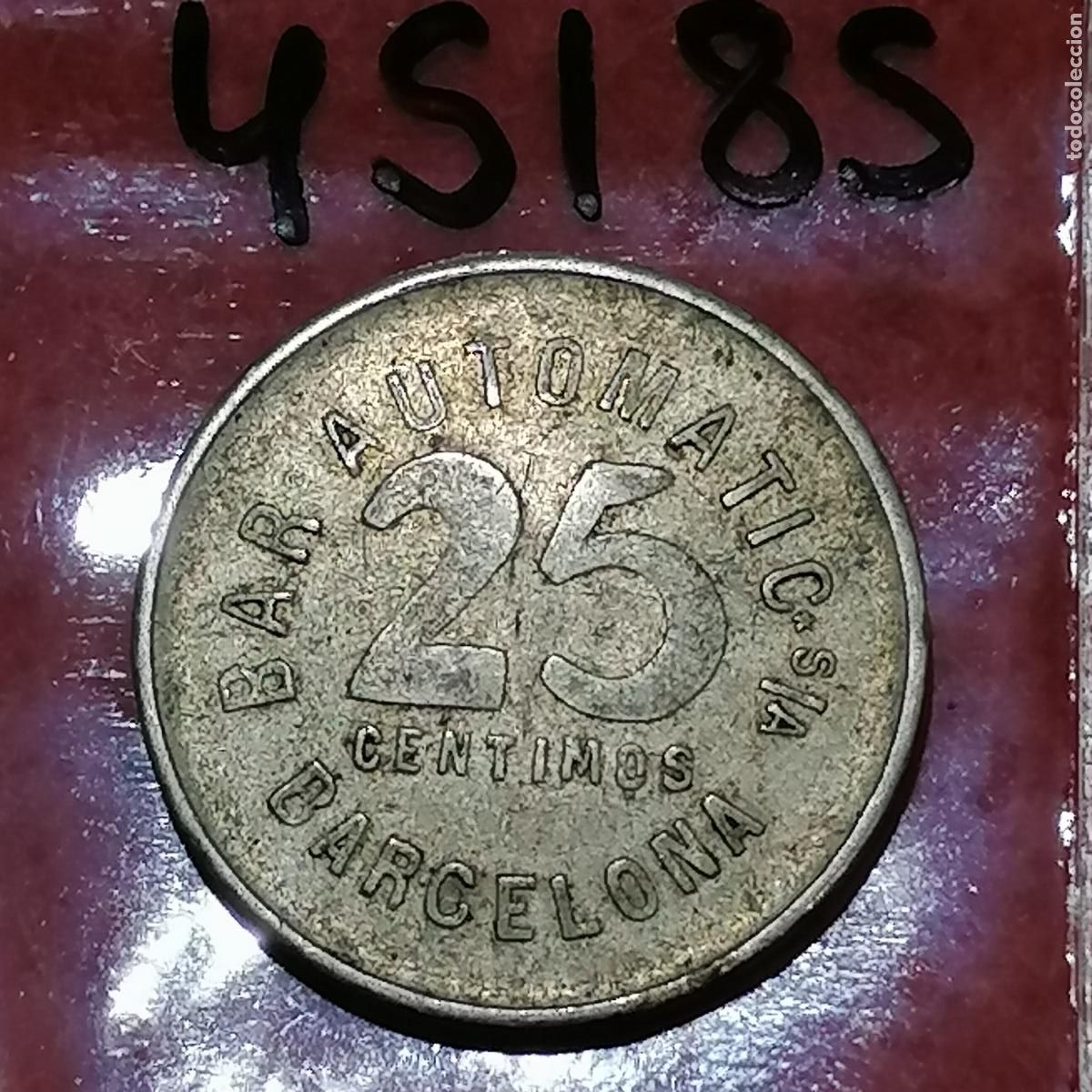 Monedas locales: Ficha Espa&ntilde;a Bar automatic Barcelona, token, jeton - Foto 4