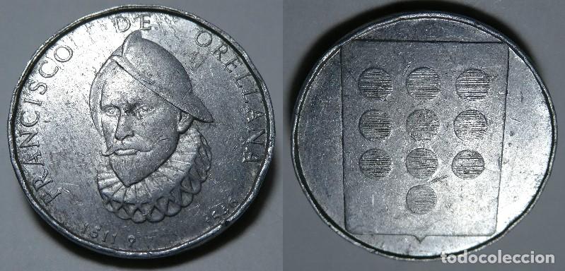 Monedas locales: MEDALLA DE FRANCISCO DE ORELLANA ALUMINIO - Foto 1