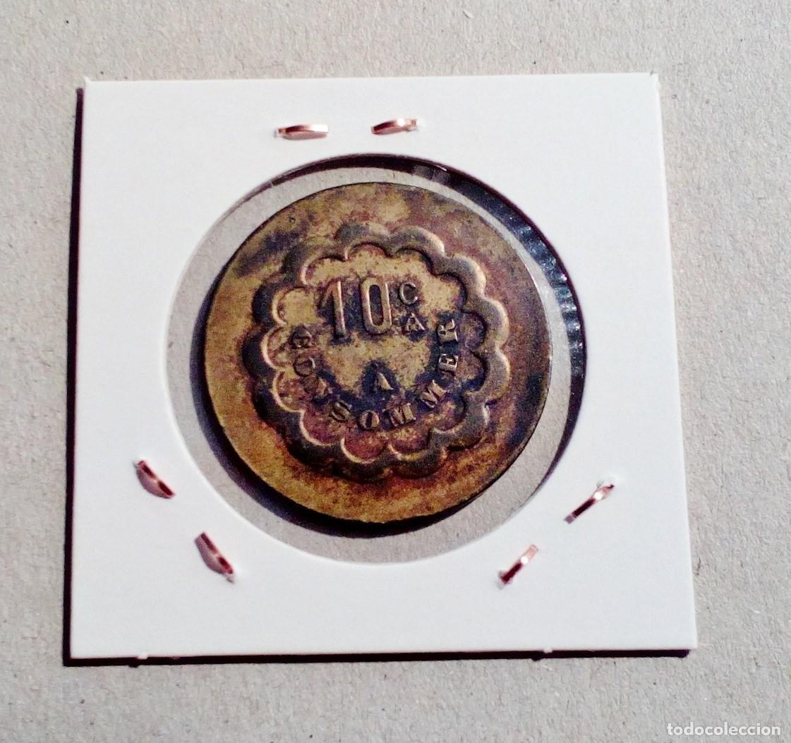 Monedas locales: FICHA 10 CENTIMOS CONSOMER - Foto 2