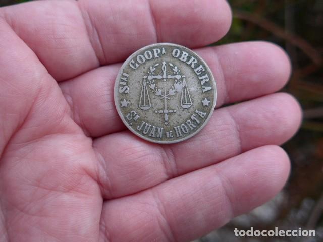 Local Coins: 5 PESETAS COOPERATIVA OBRERA SAN JUAN DE HORTA