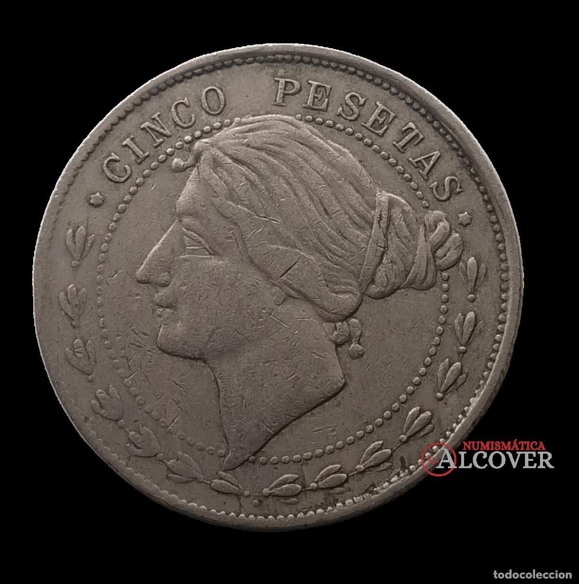 Monedas locales: Ficha Casino Valencia 5 Pesetas Guerra Civl