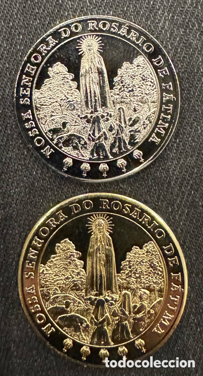 Monnaies locales: 2 Medallas tur&iacute;sticas F&aacute;tima
