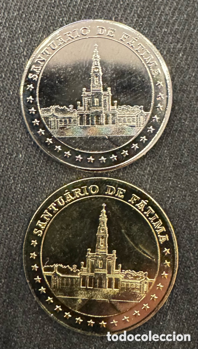 Monedas locales: 2 Medallas tur&iacute;sticas F&aacute;tima - Foto 2