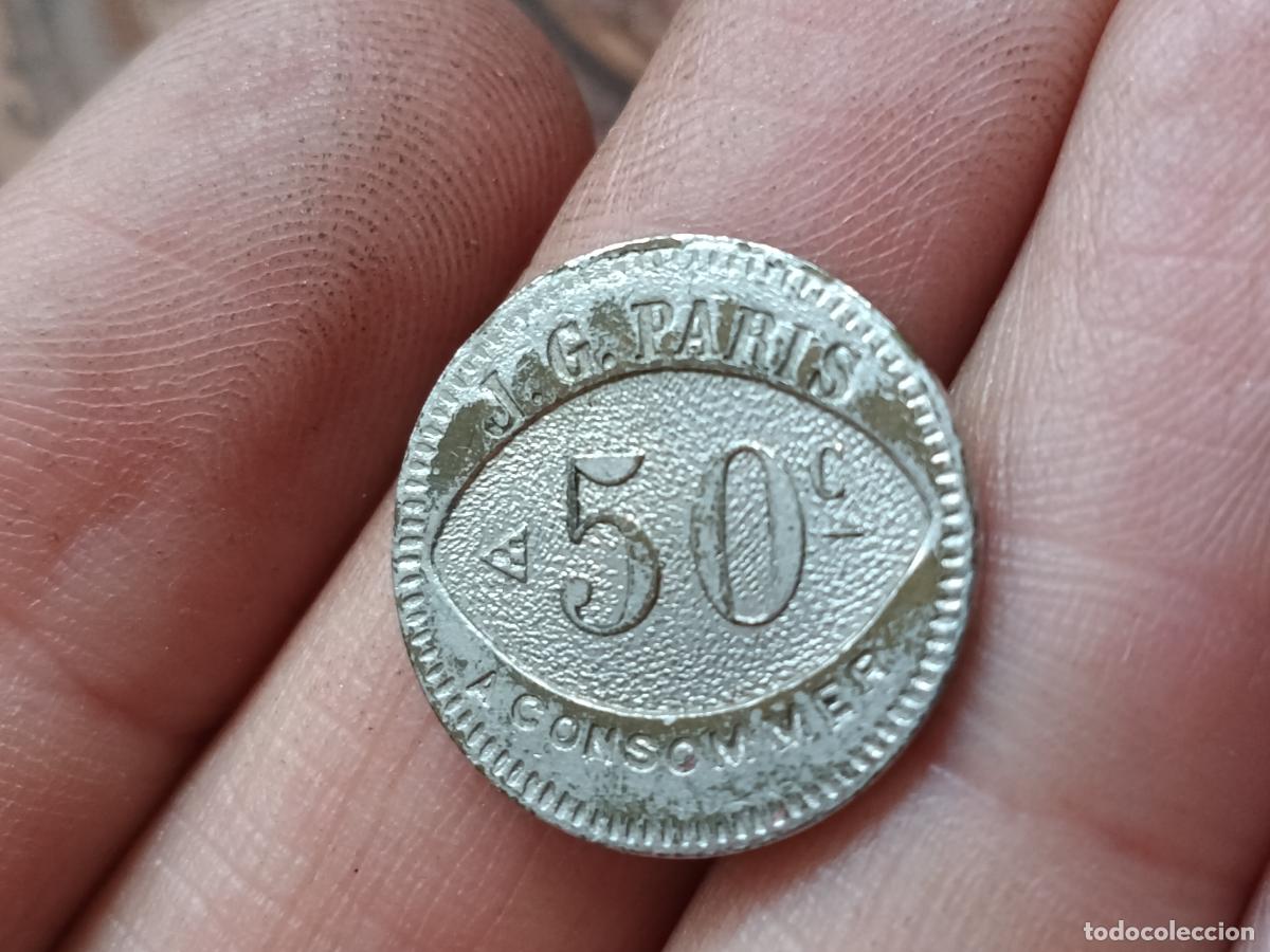 Monedas locales: Francia, ficha 50 Centimes, A Consommer