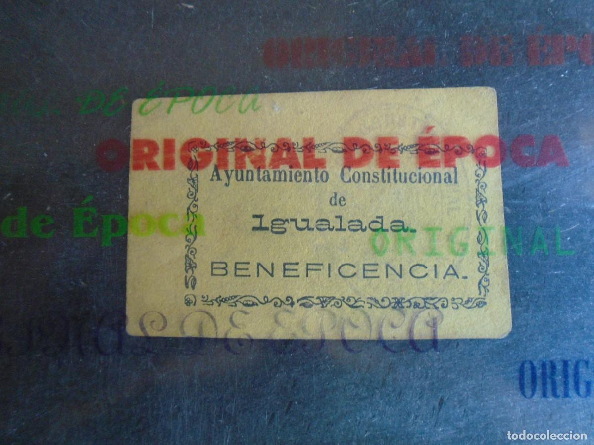 Monedas locales: (FC-260401)VALE AYUNTAMIENTO CONSTITUCIONAL DE IGUALADA - BENEFICENCIA